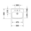 Duravit DuraStyle 2324550000 Раковина медицинская