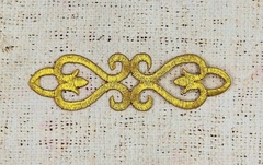 Термоаппликация орнамент люрекс, р. 12,5×3,5 см
