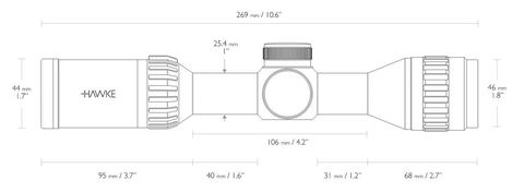 ОПТИЧЕСКИЙ ПРИЦЕЛ HAWKE AIRMAX AX 2-7X32 AO (AMX GLASS)