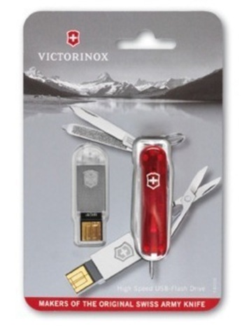 Нож складной Victorinox@work USB 16GB, 58 mm (4.6125.TG16B)