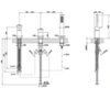Gessi Rettangolo 20043#031 Смеситель для ванны на 3 отверстия, с переключателем и ручным душем, без излива, цвет: хром