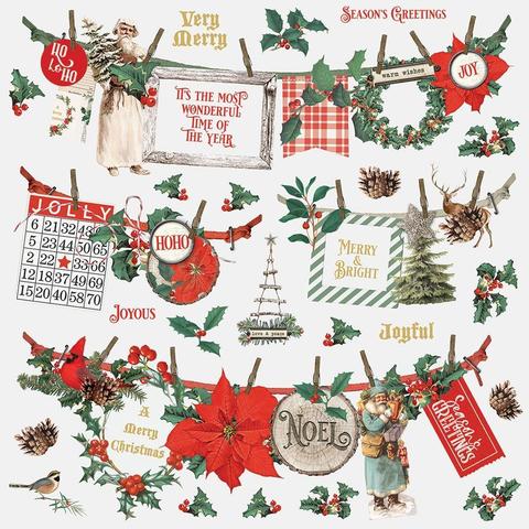Стикеры 30х30см Country Christmas Cardstock Stickers- Banners