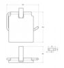 Cezares Slider SLIDER-PH-GM Держатель туалетной бумаги, цвет: воронёная сталь