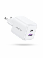 Зарядное устройство  UGREEN X516 (65015) 30W 2-Port USB-C&USB-A GaN Fast Charger EU, белый