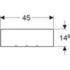 Geberit Smyle Square 500.362.JR.1 Настенная полка 45x14.8x15см, темно-серый / с порошковой окраской, матовый, меламин с текстурой дерева / пекан