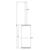 Gessi Inciso 58543#299 Ершик напольный, цвет: nero XL
