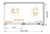 Cezares LUX-SOFT-W-AH-1-120/80-C-CR-IV Душевой уголок, цвет: хром