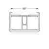 Geberit Smyle Square 500.353.JL.1 Тумба под раковину 73.4x61.7x47см, Песчаный глянец / Высокоглянцевое покрытие