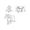 Ideal Standard Tesi T456901 Биде напольное пристенное, с отверстием под смеситель, с отверстием перелива, с крепежом