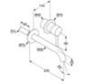 Kludi BOZZ SET 382450576S наст. смес. умыв. 2 отв. 230 мм + внутренняя часть 38243