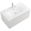 BelBagno UNO-800-1C-SO-BO База под раковину подвесная с фрезерованными ручками по всей длине фасада с одним выкатн. ящ., Bianco Opaco, 800x455x350