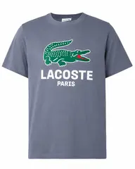 Теннисная футболка Lacoste Printed Cotton - grey