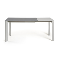 Стол Atta 120 (180) x80 серый керамический Vulcano Roca