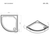 Am.Pm W88T-205-080W64 X-Joy Twin Slide.   поддон душевой. 80x80
