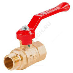 Кран шаровой латунь Стандарт 221 аналог 11б27п1 Ду 32 Ру16 ВР/НР полнопроходной рычаг ГАЛЛОП 103173