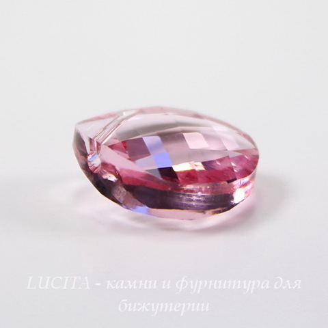 6012 Подвеска Сваровски Flat Briolette Light Rose (15,4x14 мм) ()