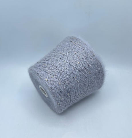 Luxury Selection by Ri.Go (пр.Италия), art-Angora Spiky Tweed, 2/9 450м/100гр.75% Ангора, 5% Вискоза, 20% Полиамид, цвет-Серый+твид (127/137), арт-36476