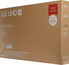 Телевизор LED LG 50" 50UA75009LA.ARUG черный 4K Ultra HD 60Hz DVB-T DVB-T2 DVB-C DVB-S DVB-S2 USB WiFi Smart TV