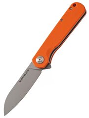 Нож складной GhostBlade Omen, сталь D2, 58-62 HRC, Sheepfoot, рукоять G10  оранжевая, замок Liner lock, флиппер, 110 г