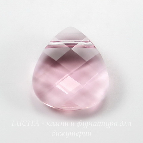 6012 Подвеска Сваровски Flat Briolette Light Rose (15,4x14 мм) ()