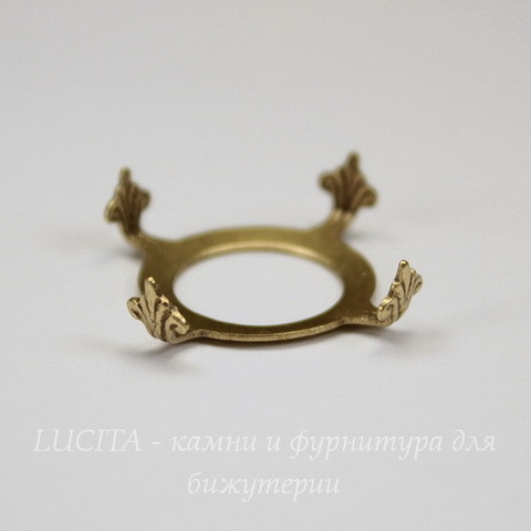 Сеттинг - основа "Черепашка" для камеи или кабошона 16 мм (оксид латуни)