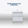 Aquanet 344121 Компл.2 - Тумба Вега 60 напольная 2 ящ. цв. белый глянец (344121)