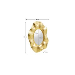 Зеркало настенное Riley Gold 150x98 см