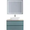 BelBagno KRAFT-800-2C-SO-AO База под раковину подвесная с фрезерованными ручками по всей длине фасада с двумя выкатн. ящ., Голубой Мат., 800x455x500