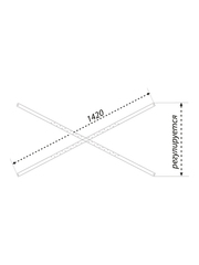 Каркас усиленный для прямоугольных ванн 140-170х70-75, универсальный 5 опор (142 см.) Triton
