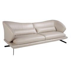 Диван 3-х местный 6146/KF2157-3P-M5652 кожаный с декоративными подушками