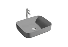 Aquatek Вега AQ5515-MG Раковина для установки на столешницу 50x39, цвет: серый фото