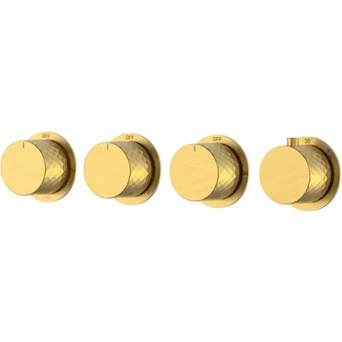 Boheme 124-T-5-MG.1 Смеситель встроенный с термостатом STICK DIAMOND MATT GOLD 5-проходной