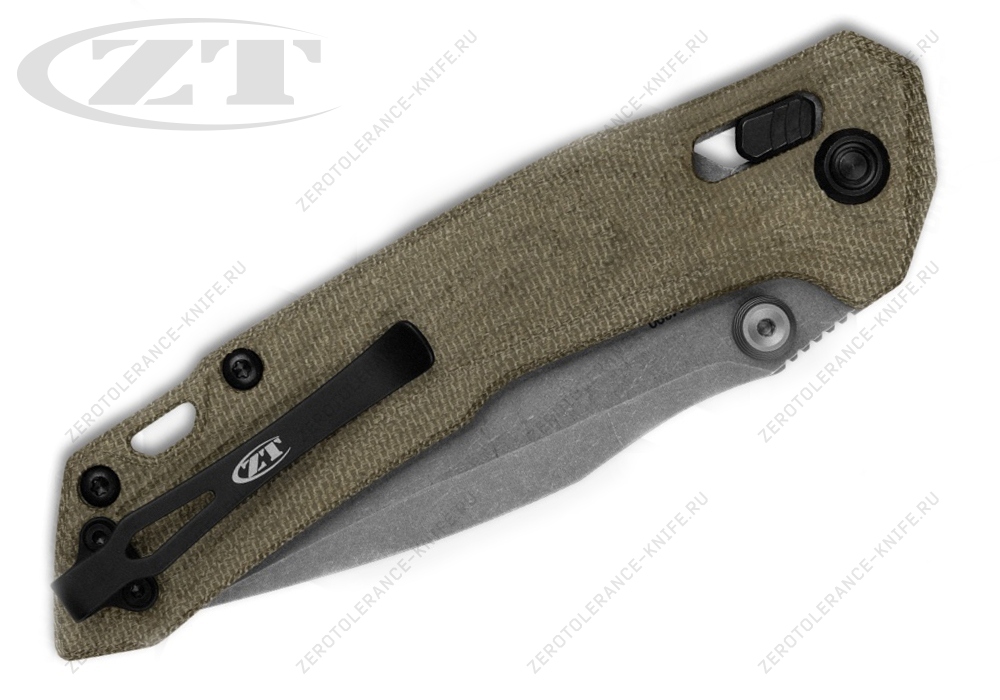 Нож Zero Tolerance 0203 Green Micarta M390 - фотография 