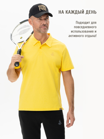Поло жёлтого цвета мужское