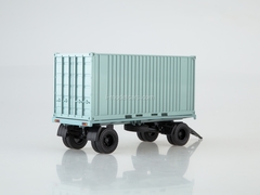 Trailer GKB-8350 with container turquoise 1:43 AutoHistory