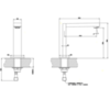 Gessi Rettangolo 20094#031 Излив h158мм, для монтажа с удаленным управлением (не входит в комплект), цвет: хром