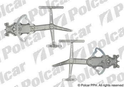 Cтеклоподъемник Polcar для Opel Corsa C (3 дв.) передний левый без моторедуктора