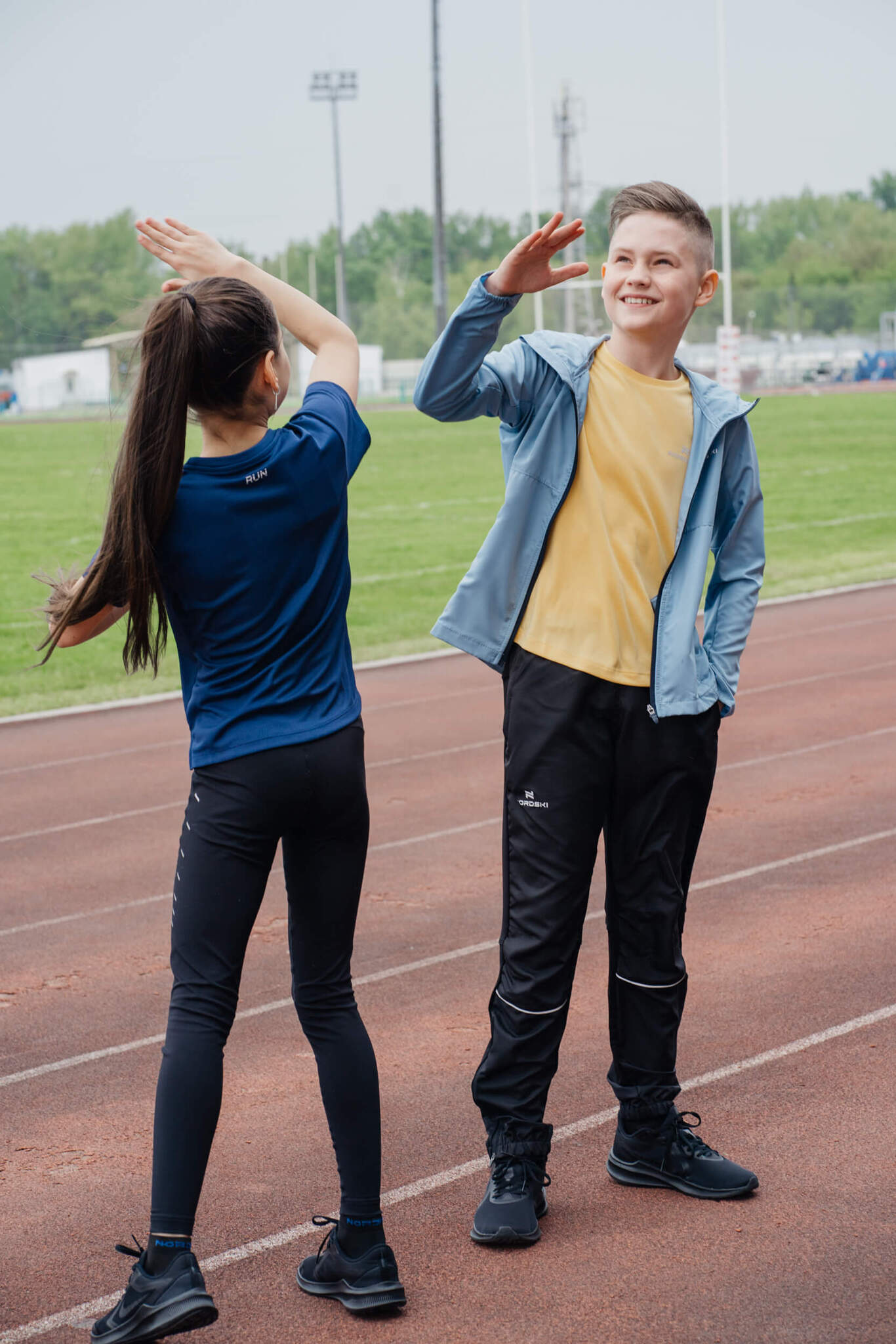 Детская спортивная футболка Nordski Jr Run темно-синяя - 14