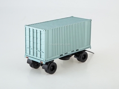 Trailer GKB-8350 with container turquoise 1:43 AutoHistory