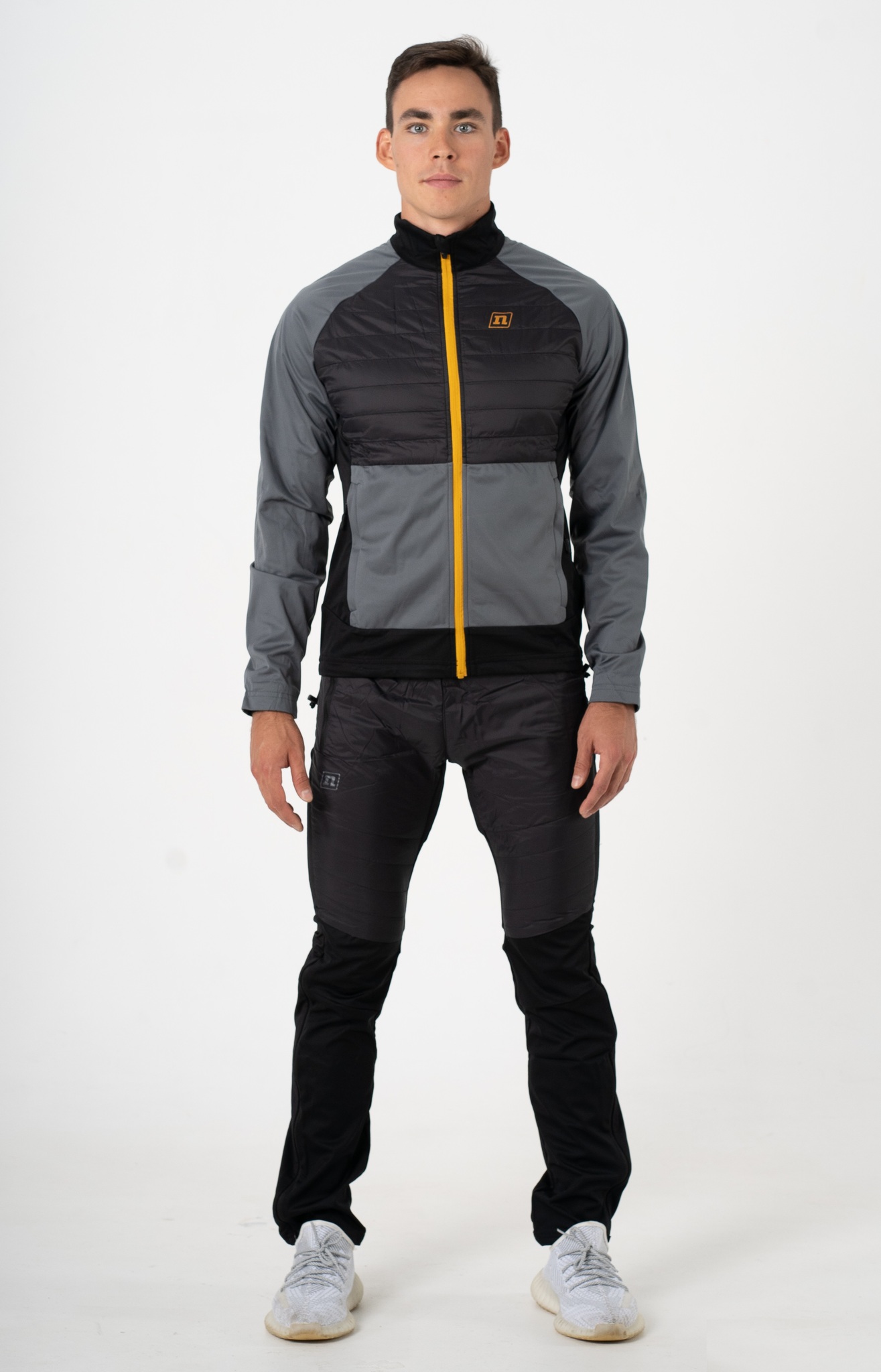 Мужской утепленный лыжный костюм Noname Hybrid 22 black-grey