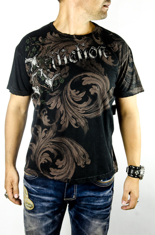 Affliction | Футболка мужская BOUND TO TRUTH Black A1130BLK перед