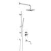 Damixa 936540000 Scandinavian Pure встраиваемая душевая система с ванно-душевым смесителем, изливом и штанг
