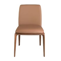 Стул 4135/CH23016 из экокожи коричневого цвета