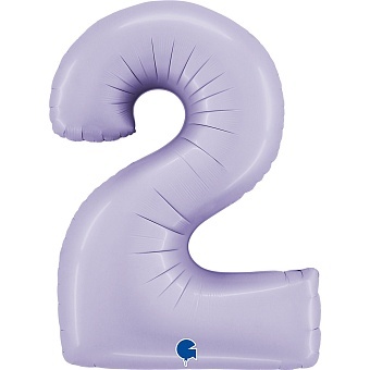 Шар Г 40''/102 см, Цифра Сатин Лиловый (Lilac) 