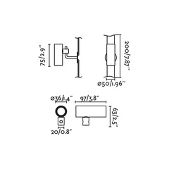 Ландшафтный светильник CLAP черный LED 6W 3000K 38° 24V