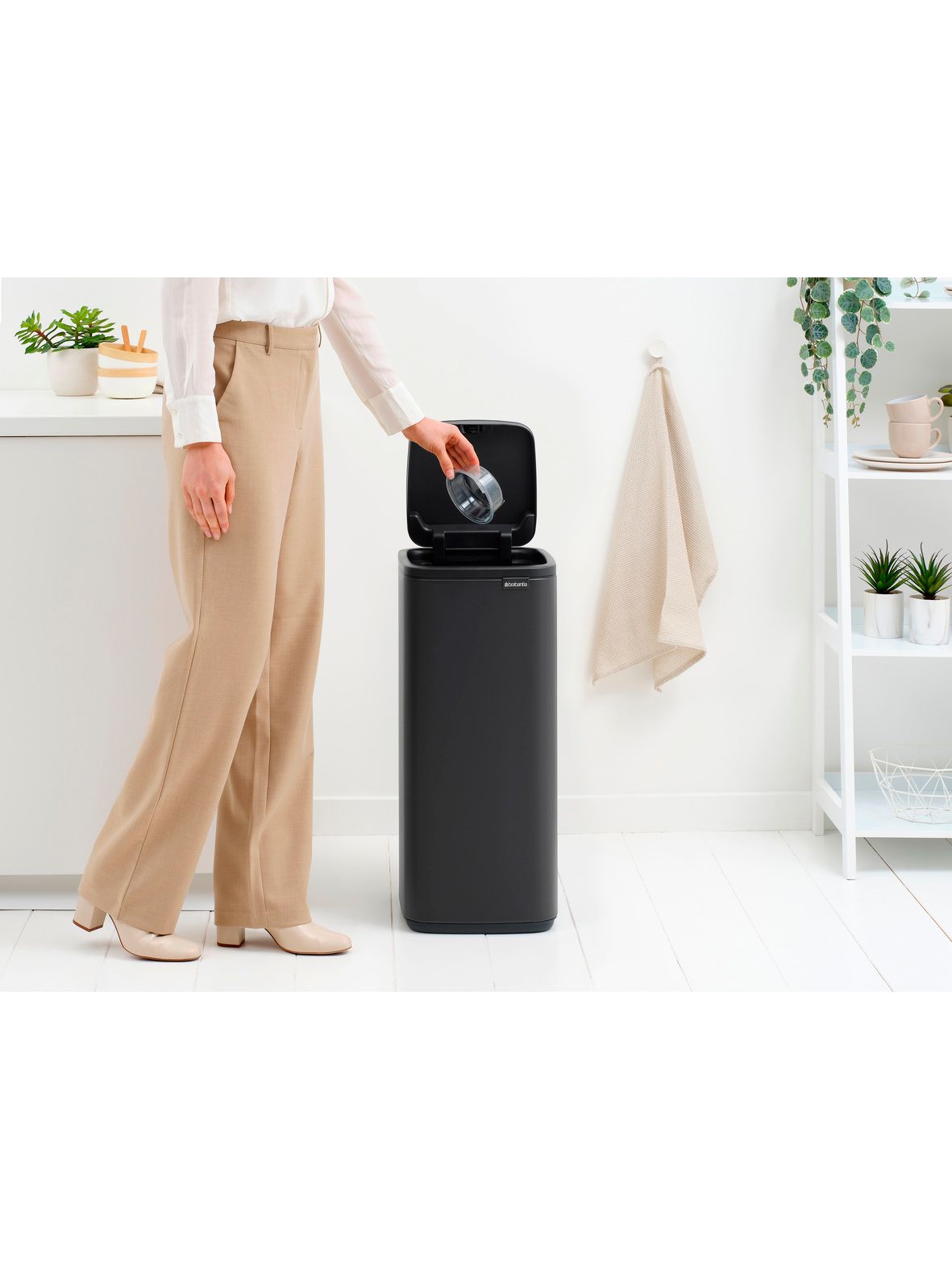 Мусорный бак Bo Bo Touch Bin (30 л), Минерально-графитовый, арт. 238284 - фото 13