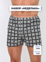Трусы семейные бязь Иваново, набор 7 штук ("Неделька")