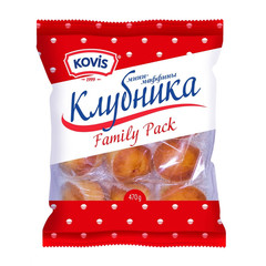 Кекс Kovis Мини-маффины с клубничным джемом 470 г (6 пачек в упаковке)
