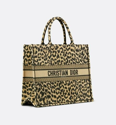 Сумка Dior Book Tote, с леопардовым принтом