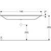 Geberit Xeno2 500.276.00.1 Раковина встраиваемая,140x48см, Альпийский белый